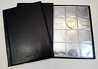 Альбом для монет Marcia Люкс 96 средних ячеек Черный (hub_64pyqk) TV, код: 1870824