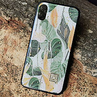 Чехол Epoxy Case для Apple iPhone X XS Green Leaves BB, код: 6537355