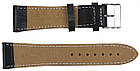 Ремінець для годинника зі шкіри Mykhail Ikhtyar Ш24 мм чорний, фото 2