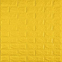 3D панель самоклеюча цегла Жовтий 700х770х7мм (010-7) SW-00000049