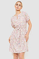 Платье софт с принтом пудрово-белый 230R1002 Ager M BM, код: 8385383