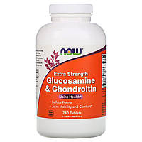 Глюкозамин и хондроитин Glucosamine Chondroitin Now Foods экстра сила 240 таблеток BM, код: 7701155