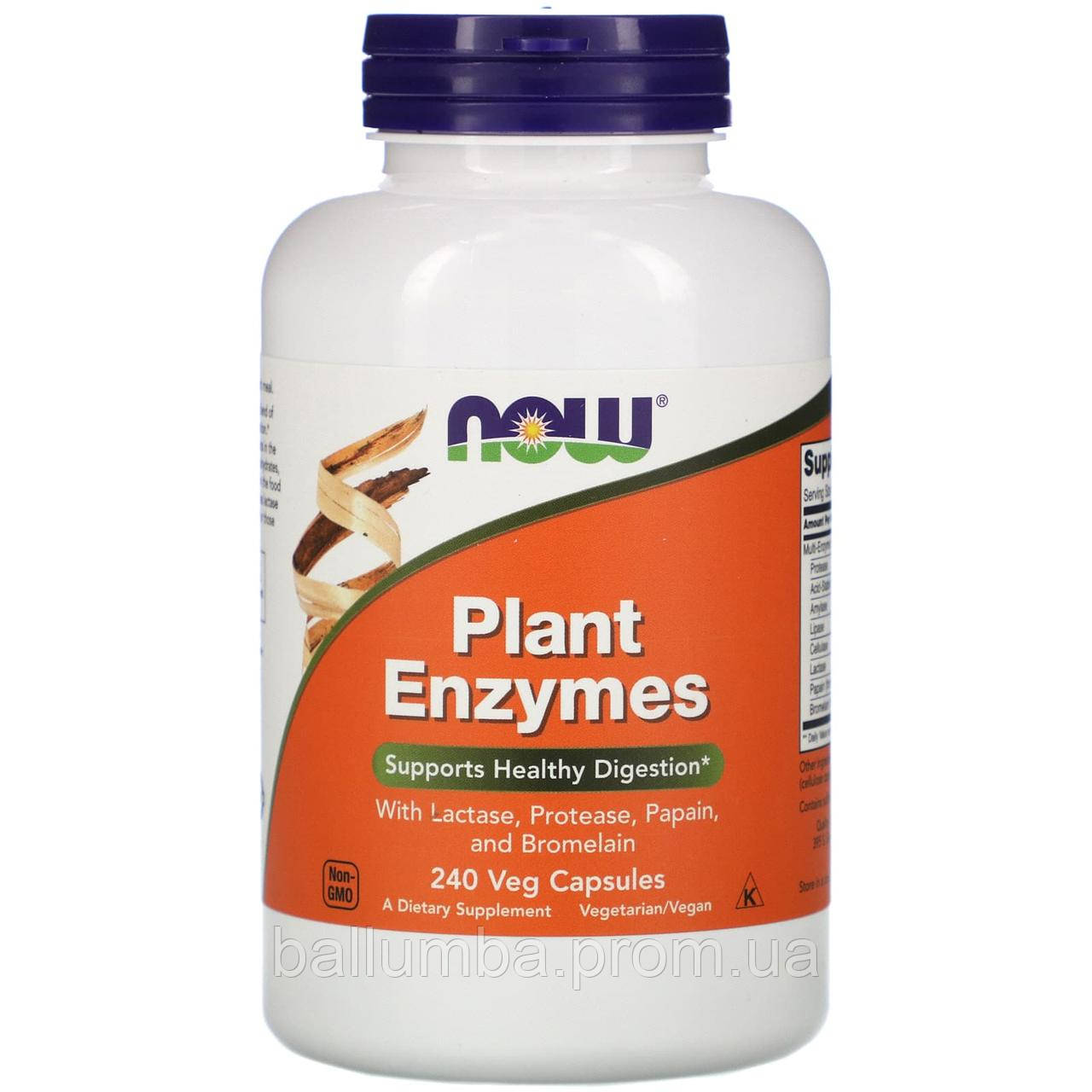 Энзимы (Plant Enzymes) Now Foods ферменты 240 вегетарианских капсул BM, код: 7701339 - фото 1 - id-p2170372297