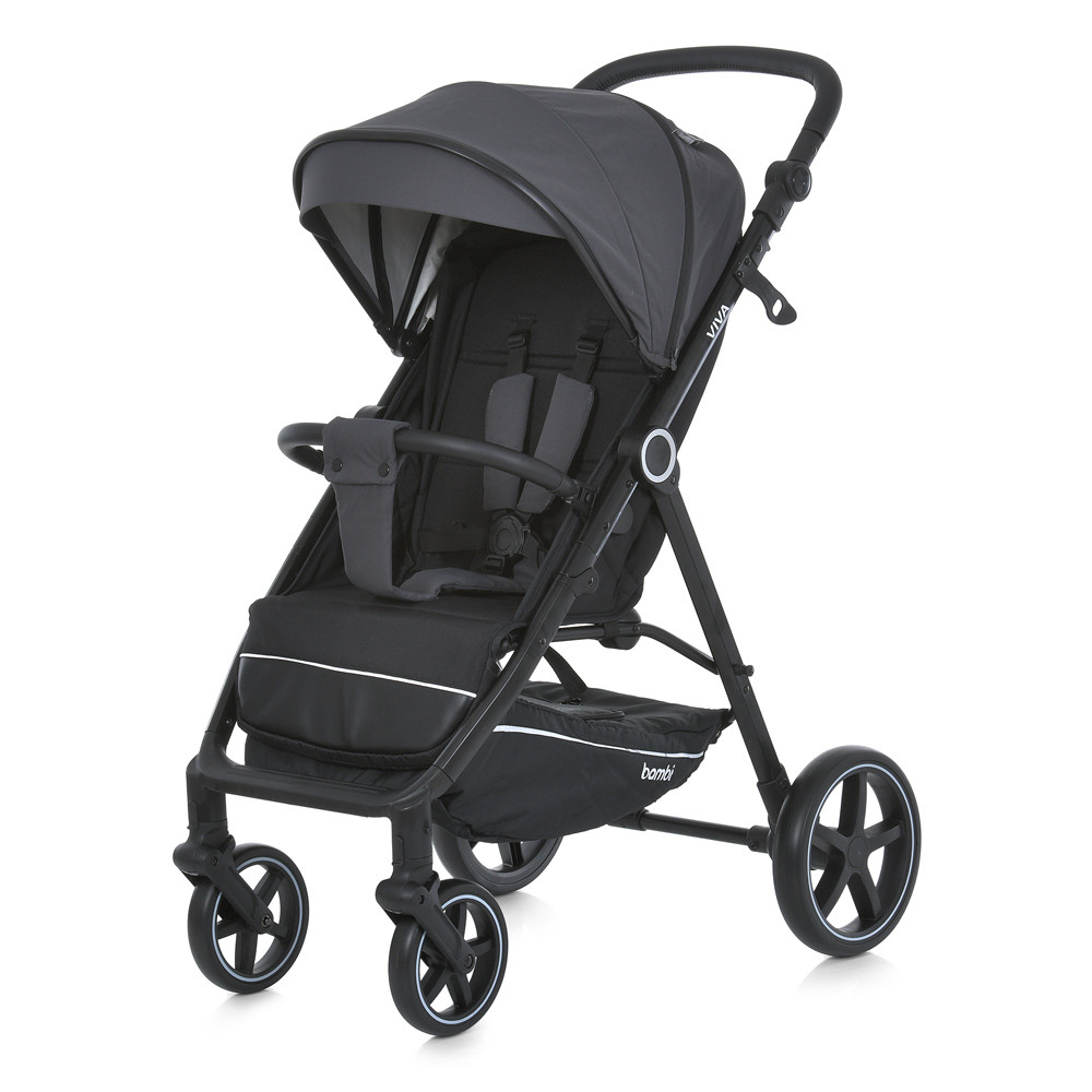 Дитяча коляска прогулянкова книжка BAMBI M 5723 VIVA Ash gray сіра навантаження 22 кг