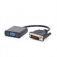 Адаптер Cablexpert (A-DVID-VGAF-01) DVI-D-VGA, 0.2 м, черный (пакет) BM, код: 6813193