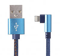 Кабель Cablexpert (CC-USB2J-AMLML-1M-BL) USB 2.0 - Lightning, премиум, 1м, синий BM, код: 8239578