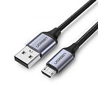 Кабель для зарядки и передачи данных Ugreen US290 Micro USB 60403 5V 3A 3 м Серый BM, код: 7580349