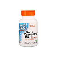 Ресвератрол Doctor's Best Trans-Resveratrol 100 mg 60 Veg Caps BM, код: 7517674