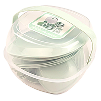 Набір пластикового посуду для пікніка 48 предметів, м'ятний