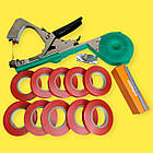 Степлер для підв'язування рослин винограду, садовий підв'язувач помідор тапенер +10 000 скоб і стрічки 10 штук, фото 7