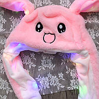 Шапка BearWear Зайка с хлопающими ушами и подсветкой Розовый (1000002) BM, код: 2400705