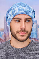 Мужская шапка-колпак «Монблан тай дай» (5038-1) Braxton синий 56-59 GG, код: 8202855