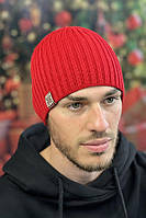Мужская зимняя шапка «Грант» Braxton красный 56-59 GG, код: 8202911