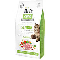 Корм для кошек с лишнем весом Brit Care Senior Weight Control 7 кг с курицей BM, код: 6763289