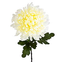 Искусственная декоративная хризантема "Зачарованный туман", белая