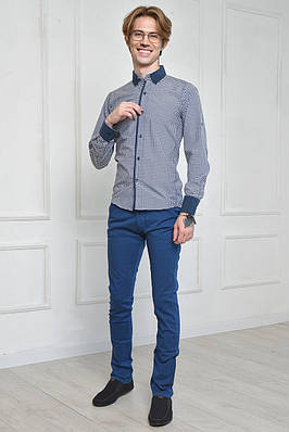 Штани чоловічі темно-синього кольору розмір 29 Уцінка 158780T Безкоштовна доставка