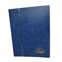 Альбом-кляссер для марок Lindner 32 страницы 16 листов А4 Синий (hub_9ew914) FG, код: 7620292
