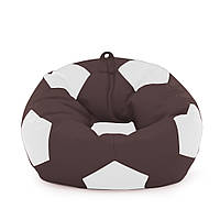 Кресло мешок Мяч Оксфорд 100см Студия Комфорта размер Стандарт Коричневый + Белый EJ, код: 6498877