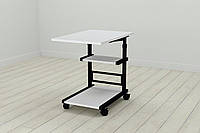 Стол приставной Ferrum-decor Адан 62x40x60 металл Черный ДСП Белое 16мм (ADA0001) BM, код: 6516034