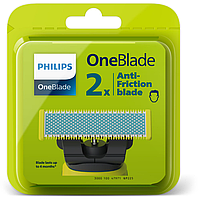 Оригінальні Леза Philips One Blade 2 шт QP225 Anti-Friction з антифрикційним покриттям