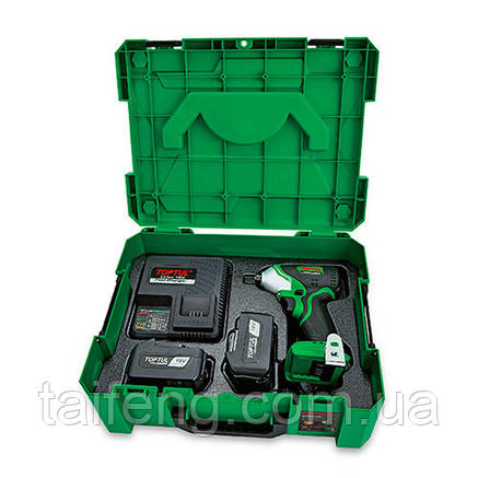 Акумуляторний шурупокрут безщітковий 18 V 150-280Nm 0-4300об/хв TOPTUL KPB-226AE, фото 2