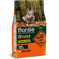 Корм Monge BWild Grain Free All Breeds Anatra сухой с уткой для взрослых собак всех пород 2.5 BM, код: 8451649