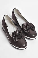 Туфли детские для девочки коричневого цвета 176923M