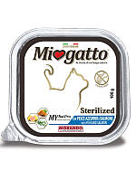 Корм Morando Miogatto Sterilized Fish and Salmon влажный с лососем для стерилизованных котов BM, код: 8452104