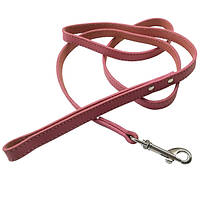 Кожаный поводок для собак Coastal TOO Perimeter Stitch 1,6 см х 1,5 м Розовый (76484761522) BM, код: 7890930