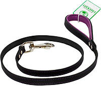 Поводок кожаный Lucky Pet 1.0 120 Черно-фиолетовый (4820224217512) BM, код: 7999905