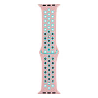 Ремешок для Apple Watch Band Silicone Nike + Protect Case 42 44mm Розово-Бирюзовый KC, код: 6974354