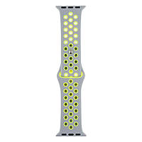 Ремешок для Apple Watch Band Silicone Nike + Protect Case 38 40mm Серо-Салатовый KC, код: 6974370