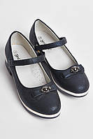 Туфли детские для девочки темно-синего цвета 176929P