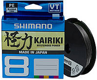 Шнур Shimano Kairiki 8 PE Steel Gray 150м 0.06мм 5.3кг 12lb (2266-97-08) ML, код: 6718283
