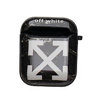 Футляр для Наушников Airpods Glossy Brand Ofwhite black IN, код: 6643492