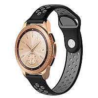 Ремешок 20 мм BeWatch для смарт-часов Samsung Active| Active 2 | Galaxy watch 42mm Black Gray KC, код: 2354581