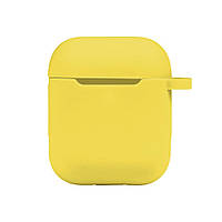 Чехол с карабином Silicone Case Airpods 1 Airpods 2 Canary yellow IN, код: 8322225