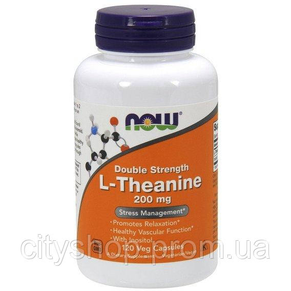 Теанин NOW Foods L-Theanine 200 mg 120 Veg Caps CP, код: 7518449 - фото 1 - id-p2170484795