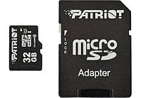 Карта памяти MicroSDHC 32GB UHS-I Class 10 Patriot LX + SD-adapter (PSF32GMCSDHC10) PZ, код: 2355401