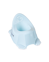 Детский горшок  "Каченя" з протиковзною гумою (Блакитний)