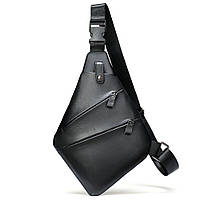 Практична сумка через плече шкіряна 14997 Vintage Чорна KC, код: 2309400