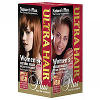 Комплекс для кожи волос ногтей Nature's Plus Ultra Hair For Womens 60 Tabs KC, код: 7572631