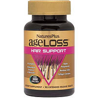 Комплекс для кожи, волос, ногтей Nature's Plus Age Loss Hair Support 90 Tabs NTP8015 KC, код: 7645863