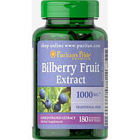 Комплекс для профилактики зрения Puritan's Pride Bilberry 1000 mg 180 Softgels HH, код: 7518789