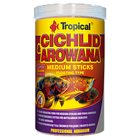 Сухой корм Tropical Cichlid & Arowana Medium Sticks для мясоядных цихлид, 360 г (палочки)