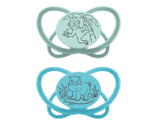 Пустушка "Мій метелик "  "Зелена Серія" (Блакитни) (силікон) (від 5 до 18 місяців)(2 шт)/ NIP