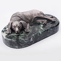 Серебряная фигура ручной работы Собака отдыхает сер00005 Оникс IN, код: 6840538