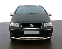 Передняя двойная защита ST014 (нерж) 60 на 42 мм для Volkswagen Sharan 1995-2010 гг