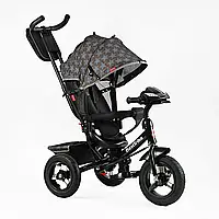 Детский трехколесный велосипед-коляска с надувными колесами и музыкальной фарой Best Trike 3390 / 40-055