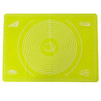 Силиконовый антипригарный коврик для выпечки и раскатки теста 50x40 см 2Life Желтый (n-334) FG, код: 1624117